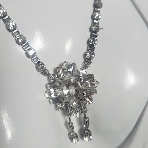 Vintage Sterling Rhinestone Necklace